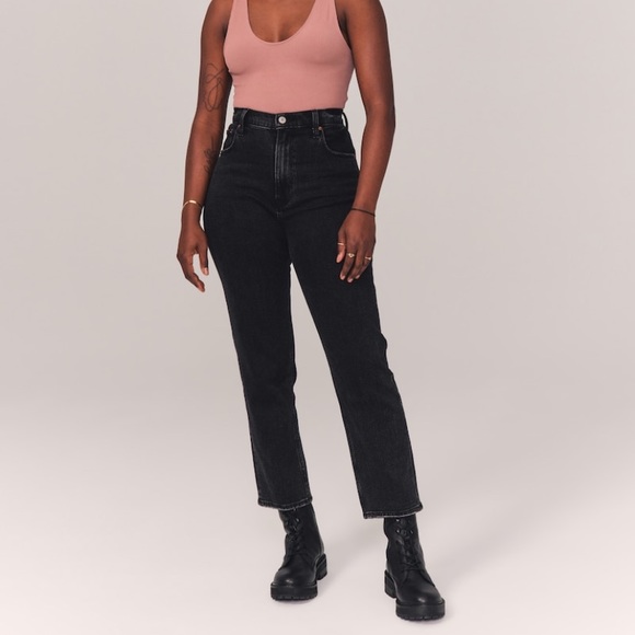 Abercrombie & Fitch Ultra High Rise Ankle Straight Jeans 28 / 6 - Picture 2 of 7